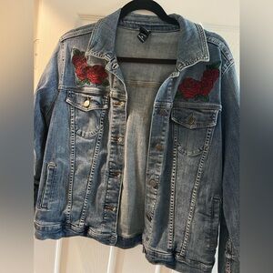 Never worn. Beauty and the Beast denim jacket. Size XL